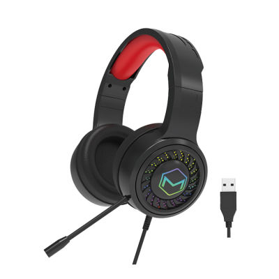USB Gaming Headphone with ENC Noise cancelling Microphone and LED Lights | Over Ear Gaming Headset Wholesale, Compatible with PS4, PS5, Xbox One, Computer JY-M302A