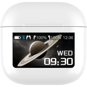 OEM & ODM Wireless Earbuds Bluetooth 5.4 JY-TWS17 with Screen Display and Charging Case - Wholesale True Wireless Headphones for Brands, Importers & Retailers - Customizable Color & Logo Options Available
