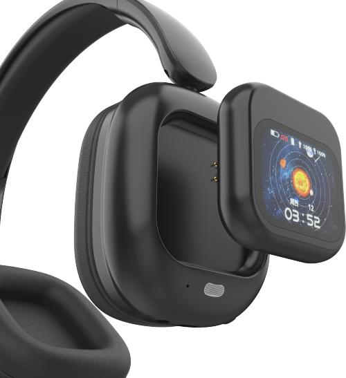 Wholesale Hybrid ANC Bluetooth 5.4 Headphone Removable Magnetic Touch Screen 50h Play Time Noise Cancellation Application Control JY-BN618