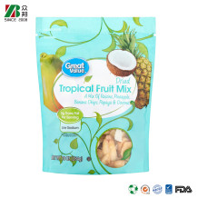 Customized Moisture Proof Plastic Snack Food Dried Fruit Packaging Bag with Zipper