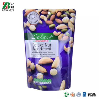 Customized Moisture Proof Plastic Snack Food Dried Fruit Packaging Bag with Zipper