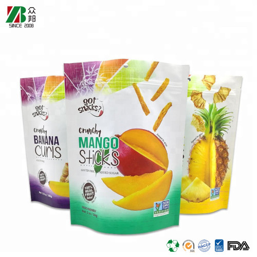 Stand up Printed Colorful Food Grade aluminium Foil Food Moisture Proof Agriculture Nuts Dry Fruits Ziplock Packaging Bags