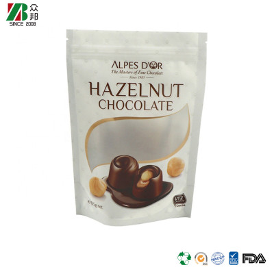 Custom Plastic Packing Bag Resealable Ziplock Bags for Popcorn Nuts Dried Fruits Candy Chocolate Packaging