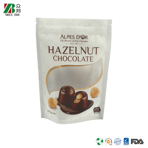 Custom Plastic Packing Bag Resealable Ziplock Bags for Popcorn Nuts Dried Fruits Candy Chocolate Packaging