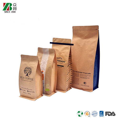 China Food Grade Aluminum Foil Coffee Bean Packaging Bag With Valve