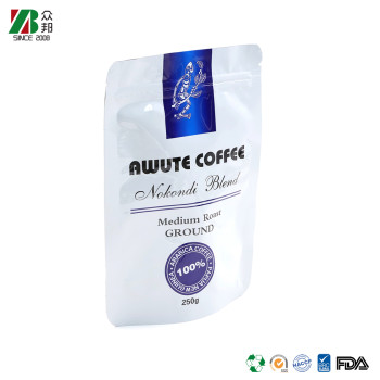 China Food Grade Aluminum Foil Coffee Bean Packaging Bag With Valve