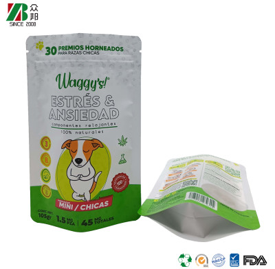 ZB Packaging Chinese Plastic Bag Manufacturer OEM ODM Zipper Bag Factory Moistureproof Pet Cat Food Packaging Bag