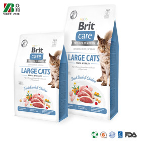 ZB Packaging Chinese Plastic Bag Manufacturer Custom Printed Resealable Stand Up Dog Food Cat Food Packaging Bag Pet Food Packaging Bag Animal Feed Pouch