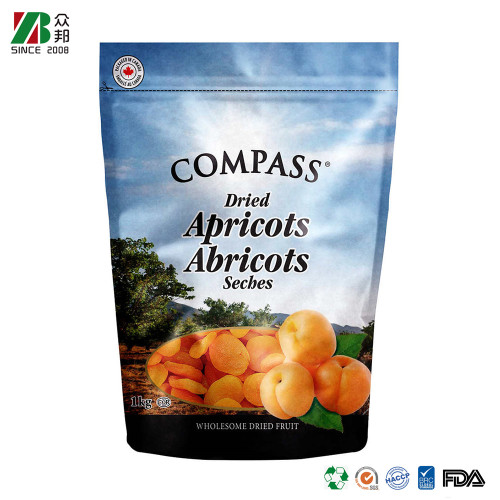 Stand up Printed Colorful Food Grade aluminium Foil Food Moisture Proof Agriculture Nuts Dry Fruits Ziplock Packaging Bags