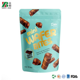 Customized Aluminum Foil Stand Up Biscuits Cookies Plastic Bags For Food Packing