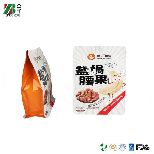 China Wholesale Matte Finish Box Pouch Aluminum Foil Flat Bottom Coffee Snack Nuts Packaging Plastic Bag With Zipper