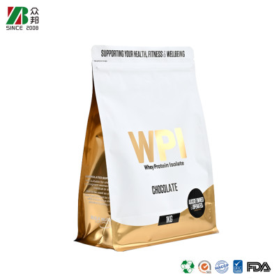 Custom Design Resealable Square Bottom Metalized Flexible Packaging Quad Seal Ground Coffee Powder Tea Leaves Food Packaging Bag with Side Seal Zipper