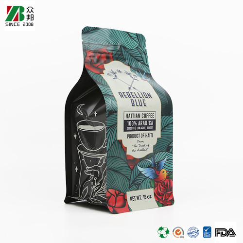 Custom Printed Logo China Food Grade Moisture Proof Matte Finish Aluminum Foil Coffee Bean Packaging Bag With Valve and Zipper