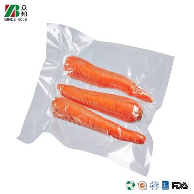 Three Sided Seal Nylon Microwave and Freezer Safe Food Parrot Strawberry, Bamboo Shoot, Celery Vacuum Storage Vegetables Fruits Clear Plastic Packing Bags