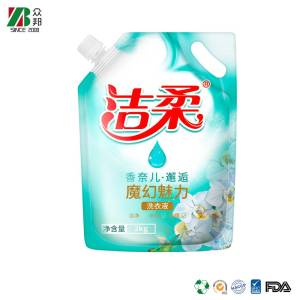 Custom Printed Stand up Laundry Pouch Liquid Cream Detergent Doypack with Spout