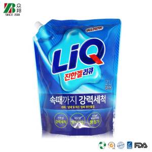 500ml 1L Customized Wholesale Household Stand up Liquid Soap Detergent Washing Cleaning Packaging Spout Pouches