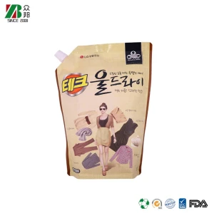 Custom Printed Stand up Laundry Pouch Liquid Cream Detergent Doypack with Spout