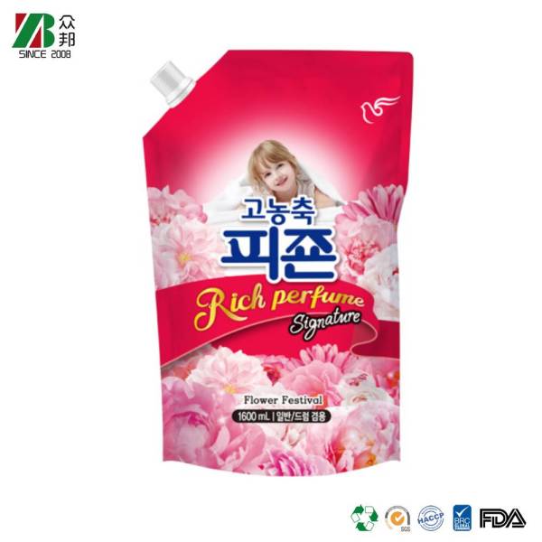 500ml 1L Customized Wholesale Household Stand up Liquid Soap Detergent Washing Cleaning Packaging Spout Pouches