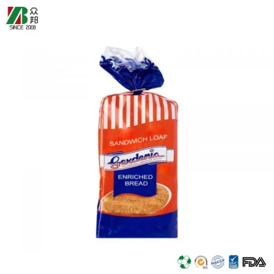 Custom Design Bio-Degradable Disposable Box Bottom Toast Bread Cookies  Bakery Packaging Plastic Bags