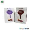 Custom Heat Seal Flat Bottom Oat Dark Chocolate Candy Snack Food Packing Side Gusset Bag with Zipper