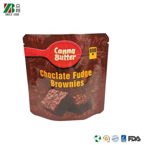 Printing Heat Seal Aluminum Foil Matte Finish Protein Bar Chocolate Candy Packaging Packaging Bag with Zipper