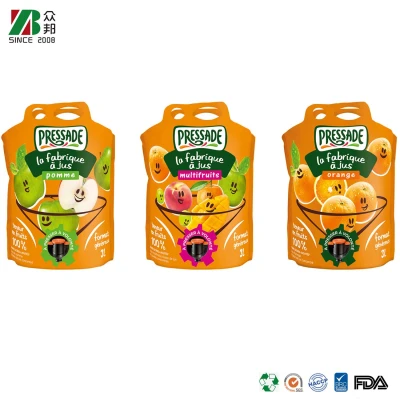 Custom Aluminum Foil 1.5L 3L 5L Stand Up Olive Oil Tea Wine Apple Juice Dispenser Bib bag in Box  with Vitop Valve