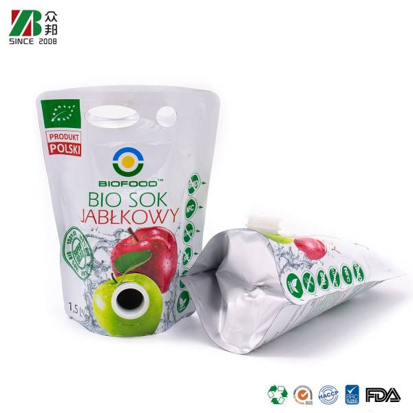 Wholesale Aluminum Foil 1.5L 3L 5L Grape Wine Juice Packaging Double Fold Stand up Pouch With Valve Tap