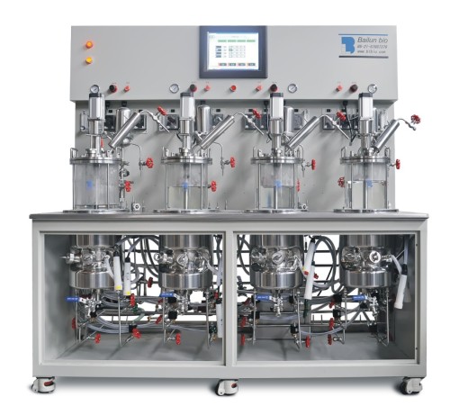 Quadruple glass bioreactor(off-site sterilization)