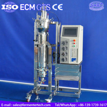 High quality glass fermenter mechanical stirring with stirred tank bioreactor model