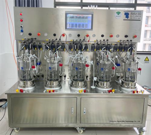 5L Quintuple glass bioreactor bio fermentation tank benchtop fermentor BLBIO-GJ