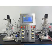 5L Double glass bioreactor mechanical stirring fermenter lab scale bioreactor stirred tank bioreactor