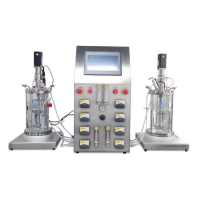 Lab glass bioreactor fermenter lab scale bioreactor small 7 gallon fermenter
