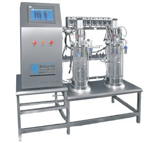 5L Double parallel glass bio fermenter fermentor and bioreactor lab scale Lab Scale Bioreactor