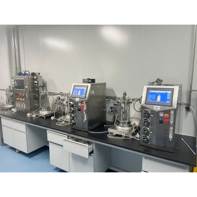 5L Double parallel glass bio fermenter fermentor and bioreactor lab scale Lab Scale Bioreactor