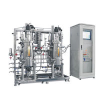 5 liter glass continuous animal cell culture laboratory fermenter bioreactor