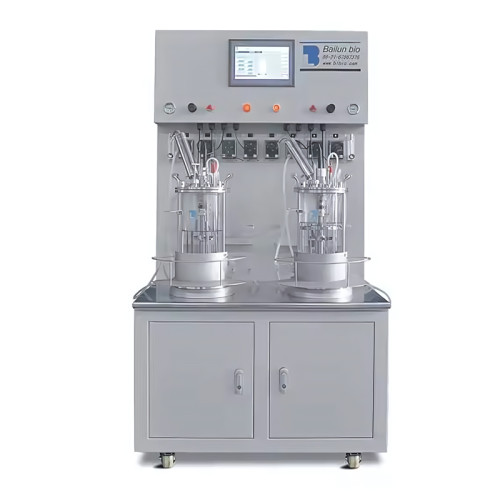 Laboratory Glass Bioreactor For Cell Culture packed design mechanical stirring fermenter