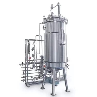 Microbial Glass Fermenter Lab Bioreactor Fermenting equipment mechanical agitation