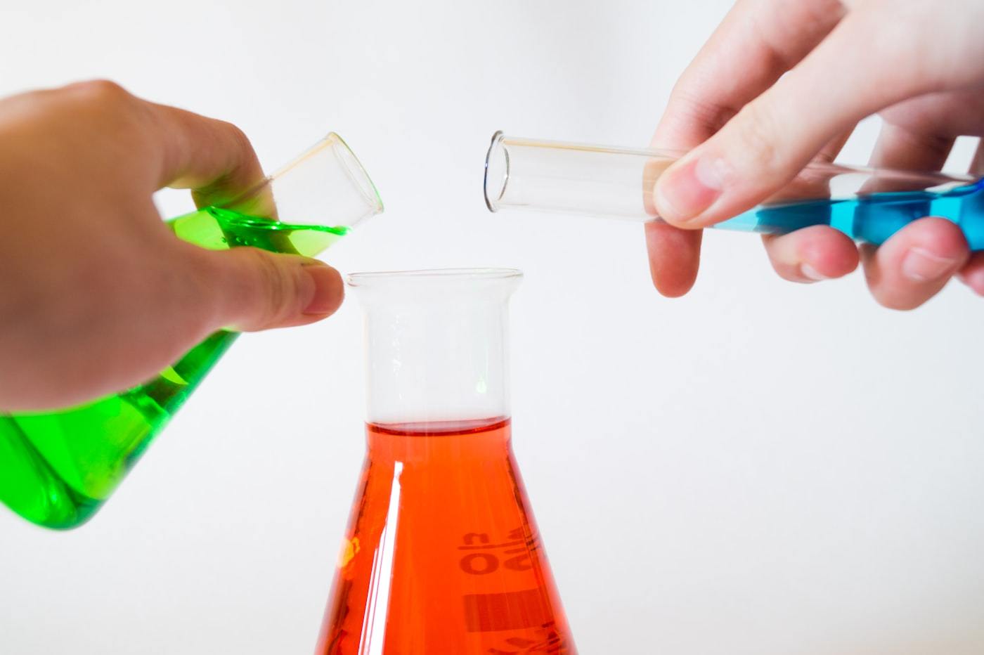 Laboratory flask and test tube preparation for fermentation research