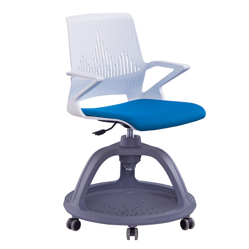 Wholesale Plastic node chair smart classroom training seating chair mobile tablet arm chair with wheel caster for school student