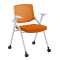 Wholesale School training chair with caster wheels writing board foldable stacking classroom chair for student