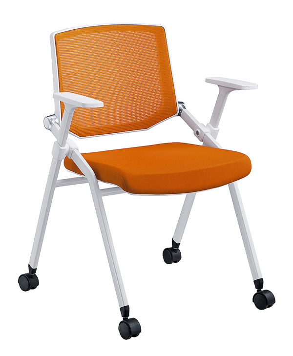 Chaise de formation scolaire en gros avec roulettes tableau d'écriture chaise de classe empilable pliable pour étudiant