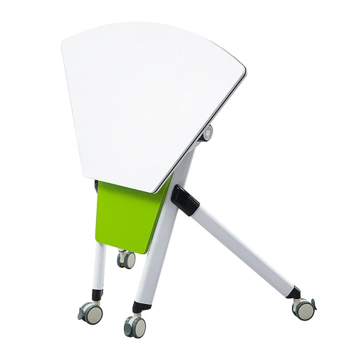 Customizable School training tables folding tables desk with wheels folding smart classroom fan-shaped table