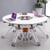 Tables de formation scolaires personnalisables tables pliantes bureau avec roues pliantes table intelligente en forme d'éventail