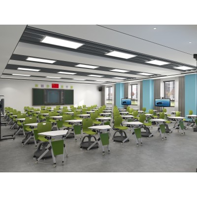 Customizable Steelcase node chair classroom training seating chair mobile tablet arm chair with wheel