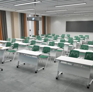 Foldable Chair Office Furniture Conference Chair With Writing Tablet Plastic Training Chair Factory Wholesale