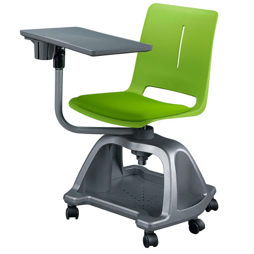 كرسي عقدة المدرسة البلاستيكية بالجملة مع لوح كتابة قابل للطي للتدريب كرسي الفصل الدراسي الذكي للطلاب