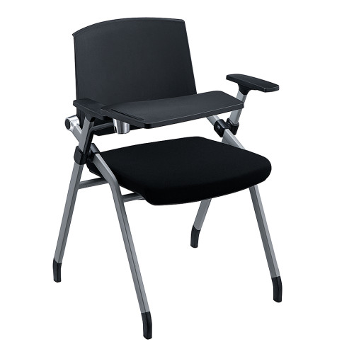 Chaises pliantes en gros avec tableau d'écriture rabattable chaise d'étudiant cadre en fer dossier chaise de table pour salle de classe