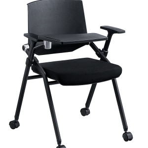 Wholesale folding chairs with flip writing board student chair iron frame backrest table chair for school classroom