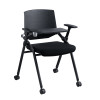 Wholesale folding chairs with flip writing board student chair iron frame backrest table chair for school classroom