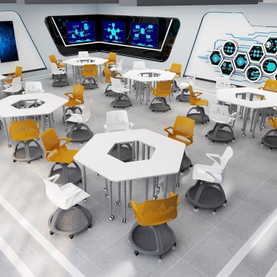 Factory Direct Sales Training smart classroom chair plastic school node chair with folding writing board